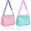 EHDWXVZM Borsa per giocattoli da spiaggia da 2 pezzi, accessori da spiaggia per bambini, borsa da spiaggia per bambini, borsa a rete per bambini, borsa da spiaggia pieghevole
