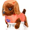 MAGIC SELECT Cane Giocattolo Elettronico che Abbaia e Cammina. Cani da Poliziotto con Tuta Arancione. Animale Domestico Elettrico per Bambini. Regalo per Bambini. (Batterie AA non Incluse)