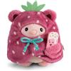NICI- Set Coniglio Pibu 8 cm con Gelato Soft e Costume da Fragola in Confezione Regalo-Rosa Chiaro-Morbido Peluche, Carino da coccolare e Giocare, per Bambini e Adulti | 61652, Colore