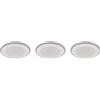 Trio Leuchten Trio Lampada da incasso a LED Argus Set di 3 653610331 in plastica bianca opaca, con LED RBG 4 Watt con cambio di colore, telecomando, dimmerabile