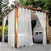 Bonzer Tende trasparenti per esterni, impermeabili, 2 pannelli, con occhielli, in voile, per soggiorno, camera da letto, portico, pergola, cabana, 137 x 213 cm, beige