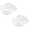 cyclingcolors 2x contenitori di plastica con coperchio trasparente rotondo Piccoli Flaconi da Viaggio trasparente con tappo Bottiglia aereo, 5 x 2 cm