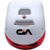 CIA Sirena allarme da esterno con flash LED - Sistema di sicurezza ad alte prestazioni - allarme antifurto - autoalimentata - 12V
