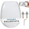 HAND Copriwater per POZZI GINORI EASY / EASY02, Chiusura Rallentata, Soft Close, Termoindurente, Bianco, Ideal standard, Sedile WC, ALTA QUALITA' - Tavoletta WC MADE IN ITALY (Rallentata)