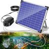 Biling 15 W Aeratore Laghetto Solare, Pompa ad Aria Solare Ossigenata con 4400mAh Batteria, Batteria Indicatore Carica, 4 Pietre Porose Tubo da 4 m, Aerazione di Laghetti da Giardino, Acquari, Pesca