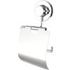 Cornat - Portarotolo di carta igienica 3 in 1, 3 diverse opzioni di fissaggio con ventosa, adesivo e foratura, cromato, T340260