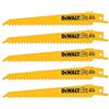 DeWalt DT2359-QZ - Lama per sega a sciabola bimetallica, lunghezza: 152 mm, passo dei denti: 3, 6-5, 1 mm, per tagli veloci nel legno con chiodi e plastica dura, nero