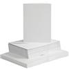 Creativ Biglietti e buste, dimensioni biglietto: 10,5 x 15 cm, dimensioni busta: 11,5 x 16,5 cm, bianco, 50 pezzi