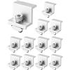 QWORK® 12 Pezzi Staffe Pannelli Fotovoltaici Regolabile, Supporto per Altezza del Modulo fino a 30 mm