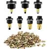 QZQUFJ 217 pezzi Rivettatrici Manuali di Teste Set, Contiene 210 pezzi ciascuno di dadi M3/M4/M5/M6/M8/M10, Rivettatrice per Inserti Filettati, Mandrino Punte Trapano Metallo per Rivettatrice