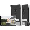 EZVIZ HP7 2K Videocitofono Kit con Citofono x2 e Schermo Tattile a Colori da 7 Pollici, Rilevamento Persone AI e Audio Bidirezionale, 2 Citofoni con Apriporta, Wi-Fi a Doppia Banda