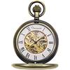 Treeweto Orologio da taschino meccanico a forma di drago, con catena, bronzo, Meccanico