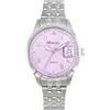Ravel Plus - Orologio da Donna Rotondo 34 mm con Calendario e Impermeabilità 3 ATM, Vetro Zaffiro e Quadrante Sunray - Analogico Quarzo - RPD006LB - Acciaio Inossidabile/Quadrante Viola
