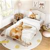 ENEN Copripiumino Singolo Bambina, Copripiumino Letto Singolo Ragazzo, Copripiumino 3D Coniglio Set Copripiumino Singolo per Bambini e Ragazzi (155x220cm,Sogno)