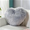 Somerway Cuscini per divano in pile peloso, soffici, morbidi, in finta pelliccia, a forma di cuore, lombari, in peluche, lussuosi, per casa, soggiorno, camera da letto, decorativi, accoglienti cuscini in