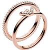 Emporio Armani EG3462221 - Anello da donna in argento sterling placcato oro rosa, Metallo