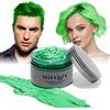 Mifeloy Haartönung Temporäre Haarfarbe 4,23 once, crema per capelli istantanea fango naturale pomada per capelli, uomini donne styling cera per toni di capelli, cera per capelli per party cosplay (Verde)