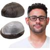 Lordhair Protesi Capelli Uomo, Pelle Super Sottile da 0,06 mm Tutti Protesi con loop a V Parrucca da Uomo per Sistema Capillare da 20x25 CM Protesi Dimensione Della Base