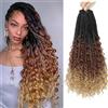 WoWCFyyds 8 confezioni di extensions per capelli ricci 24 pollici, estremità ricce, extensions sintetiche per capelli (1B/30/27)