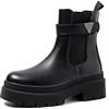 QUEEN HELENA Stivaletti Chelsea Stivali Bassi Donna X29-67 (Nero, Sistema Taglie Calzature EU, Adulto, Donna, Numero, Media, 37)