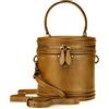 LETEULO Borsa a secchiello a tracolla per donna Borsa a tracolla in vera pelle con manico superiore Marrone
