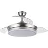 Zarivy Ventilatore DC Bayomo Niquel, potente ed efficiente con 72 W e 6120 lm. Regola la luce a 3000 K, 4000 K o 6000 K. Include telecomando, timer e memoria per un uso personalizzato.