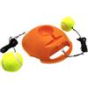 Jaegvida Allenatore di Tennis Palline di Rimbalzo con Corda Elastica per Bambini, Principianti, Giocatori da Soli(Arancio)