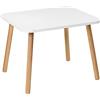 PlayPals Furniture Tavolo per bambini, tavolo in legno per la camera dei bambini 50 x 60 x 47 cm, regalo per bambini di 3,4,5,6,7 anni, mobili fai da te - tavolo in rovere per bambini