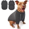 IECOii Maglione in pile XXL per cani di taglia grande, caldo e leggero, abbigliamento invernale per pitbull maschio e femmina, grigio