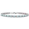 Bling Jewelry Bracciale Da Tennis In Opale Bianco Creato A Filo Semplice Per Donne In Argento Sterling .925 Pietra Di Nascita Di Ottobre 7-7.5 Pollici