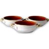 Colì Set 3 Terrine in Terracotta Tegami Senza Coperchio Bianco Terre Antiche Zuppiere con manici Colì Maioliche e Terrecotte dal 1650 Bianco 17x17x6 cm