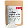 Food Bites Inulina a Catena Lunga 100g - Inulina di Cicoria in Polvere 100% Pura - Fibra Prebiotica Naturale, Vegana, Senza Glutine - Fibra Solubile Ideale per Yogurt, Succhi e Bevande