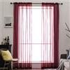 MIULEE Tende Trasparenti Con Passanti Morbidi Finestre per Salotto Eleganti Soggiorno per Camera da Letto e Tende Cameretta Bambini 2 Pannelli 140x245cm Rosso