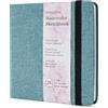 tumuarta Aquarell - Blocco da disegno, 15 x 15 cm, 300 g/m², 100% carta di cotone pressato a freddo, 24 fogli, 48 pagine, ad acquerello per l'uso come quaderno da viaggio e blocco note multimediali