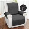 DUJUIKE Impermeabili Copripoltrona Relax Reclinabile, Fodera per poltrona relax reclinabile, Copridivano antiscivolo per protezione divano (Nero, 1 Posto reclinabile)