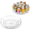 Hisdricus 2 Porta Spezie Girevole per Cucina (27 cm + 23,5 cm) - Lazy Susan - Porta Spezie Girevole a 360° -Piatto Girevole da Tavolo - Vassoio Girevole per Spezie, Yogurt, Armadi per Alimenti e Armadi