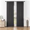 Joydeco Tende Opache con Occhielli, Set da 2 Oscuranti Termiche Anticalore per Camera da Letto Soggiorno - Grigio Scuro 2 x L140 x A200