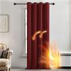 Deconovo Tenda Oscurante Termica per Camera da Letto e Soggiorno 180 CM Altezza 1 Pannello, per Interni Moderne con Anelli, 140x180 CM, Rosso Scuro