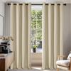 Deconovo Tende Oscuranti per Interni 2 Pezzi 300 CM Altezza, Termiche Isolanti, Anti-Rumore, con Anelli, Ideali per Camera da Letto e Soggiorno, 140x300 CM, Beige Scuro