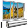ZOCONE 400 * 40cm Pellicola Specchio per Vetri Finestre Argento, Pellicola Anti UV Isolamento Termico Pellicola Adesiva per Vetri Finestre a Specchio Pellicola Oscurante Vetri (Argento-400 * 40cm)