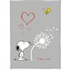 Wild South Shop Peanuts Snoopy XL - Coperta morbida in flanella, 150 x 200 cm