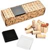 OctBird 40Pzs Set di Timbri Alfabeto, OctBird Lettere Timbri set Kit,Timbri Alfabeto Numeri A-Z e 0-9 e 4 Simboli con 1 Tampone per Scrapbooking Decorare Diario e DIY Biglietti Artigianato Set Timbri di Legno