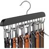 Elegance-go Portacinture In Legno,Porta Cinture da Armadio Clip Antiscivolo Organizer Portacintures Portacravatte Da Armadio con 14 Ganci Gruccia Portacinture Portacravatte per Cinture,Cravatte,Sciarpe