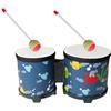 Oshhni Set di tamburi bongo da 5'' e 6'', tamburi africani, tamburi per l'illuminazione musicale, bonghi per esercitarsi per principianti professionisti, oceano