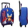 mybagstory - Zaino 3D con ruote Sonic Blu per bambini - Trolley - Bambino - Scuola - Scuola - Scuola - Scuola - Scuola - Scuola - Bambino - Misura 32 cm - Spalline regolabili - Ruote - Idea Regalo,