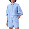 ONLY Pantaloni Corti Estivi da Donna Righe con Design Casual - Shorts Femminili con Righe per L'Estate, Colore:Blu, Taglia:S
