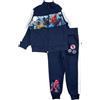 eplusm Marvel Spiderman - Tuta da jogging per bambini, con pantaloni da jogging, 2 pezzi, taglia 92-128 cm, set di pigiama da supereroe, Blu, 98