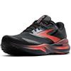 BROOKS Adrenaline GTS 24 Weatherized, Sneaker Donna, Black Ebony Hot Coral, 38 EU