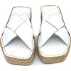 Bonateks Derbtrlk100107, Sandali con Zeppa Donna, Bianco, 37 EU