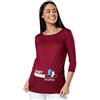 Zeta Ville Fashion Zeta Ville - Magliette Premaman Baby Loading Stampa Top T-Shirt Gravidanza 549c (Cremisi, IT 48/50, 2XL)